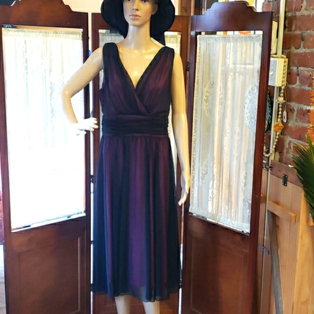 Empire Waist  D.J. Sommers mid calf Dress - Picture 2 of 8